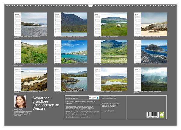 Produktbild: Schottland - grandiose Landschaften im Westen (Wandkalender 2026 DIN A2 quer), CALVENDO Monatskalender