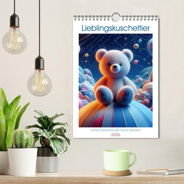 Produktbild: Lieblingskuscheltier - Wenn Kindertr&auml;ume wahr werden (Wandkalender 2026 DIN A4 hoch), CALVENDO Monatskalender