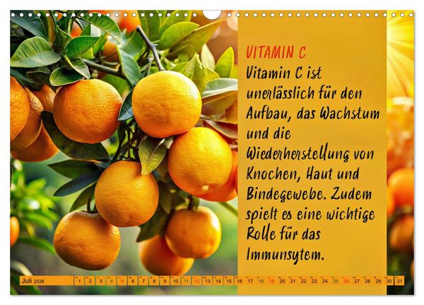 Produktbild: VITAMINE - Gesundheit aus der Natur (Wandkalender 2026 DIN A3 quer), CALVENDO Monatskalender