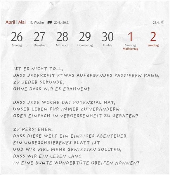 Produktbild: Clara Louise: Dort, wo die Sterne funkeln Premium-Postkartenkalender 2027 - 53 Postkarten mit poetischen Gedanken