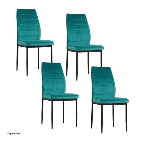 Produktbild: HTI-Living Stuhl Madison Velvet 4er-Set Stuhl Madison Velvet 4er-Set