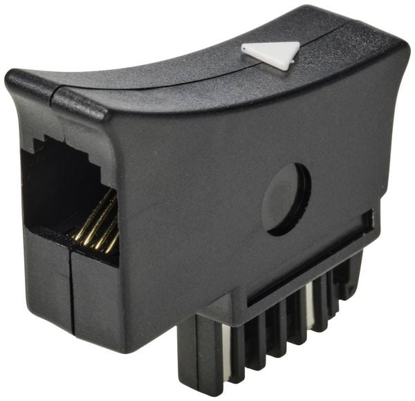 Renkforce Telefon (analog) Adapter [1x TST-Stecker - 1x RJ11-Stecker 6p4c] Schwarz
