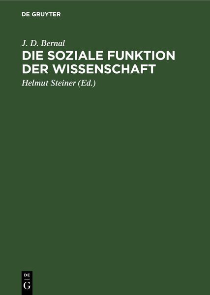 Produktbild: Die soziale Funktion der Wissenschaft