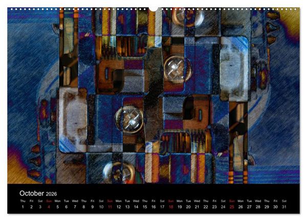 Produktbild: Computer Close Up (High Quality Premium Wall Calendar 2026 DIN A2 landscape),CALVENDO 12 Month Wall Calendar