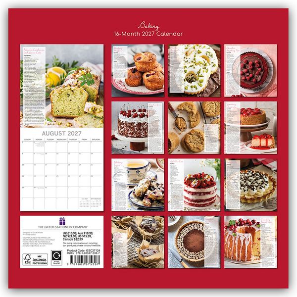 Produktbild: Baking &ndash; Backen 2027 &ndash; 16-Monatskalender