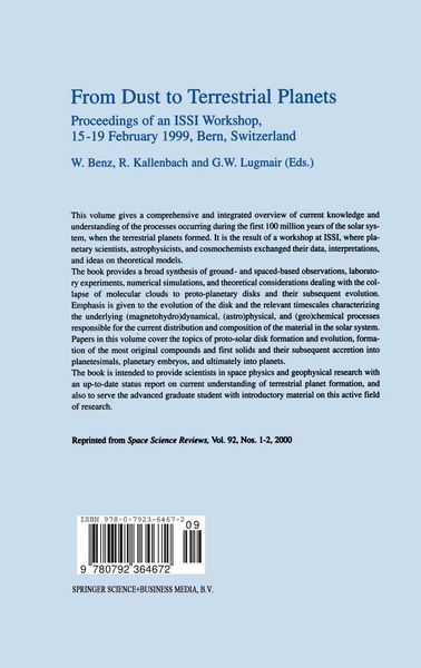 Produktbild: From Dust to Terrestrial Planets