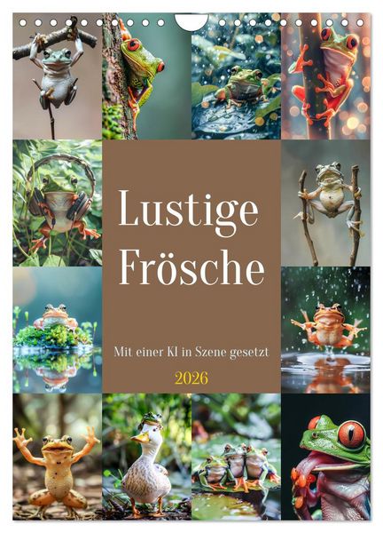 Produktbild: Lustige Fr&ouml;sche (Wandkalender 2026 DIN A4 hoch), CALVENDO Monatskalender