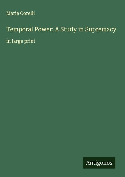Produktbild: Temporal Power; A Study in Supremacy