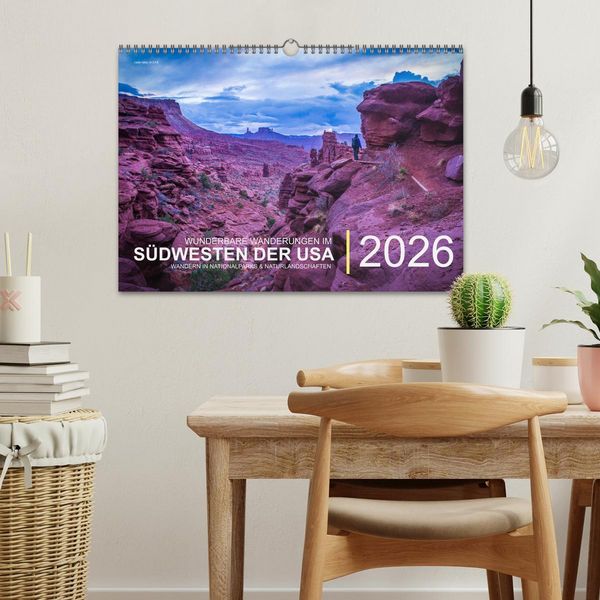 Produktbild: Wunderbare Wanderungen im S&uuml;dwesten der USA (Wandkalender 2026 DIN A3 quer), CALVENDO Monatskalender