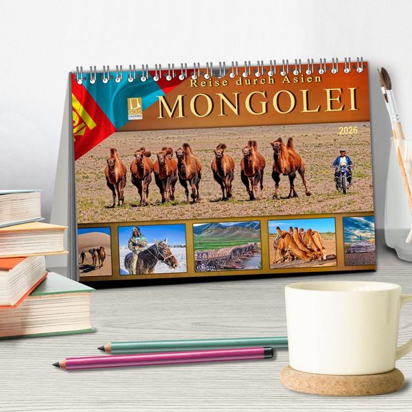 Produktbild: Reise durch Asien - Mongolei (Tischkalender 2026 DIN A5 quer), CALVENDO Monatskalender