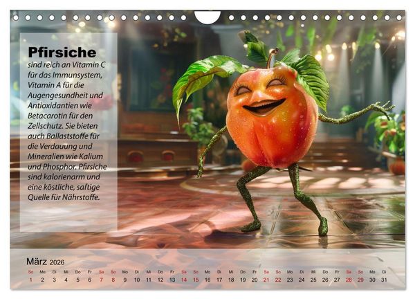 Produktbild: Tanzende Fr&uuml;chtchen (Wandkalender 2026 DIN A4 quer), CALVENDO Monatskalender