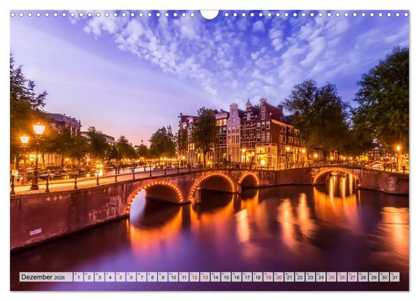Produktbild: AMSTERDAM Idylle und Historie (Wandkalender 2026 DIN A3 quer), CALVENDO Monatskalender