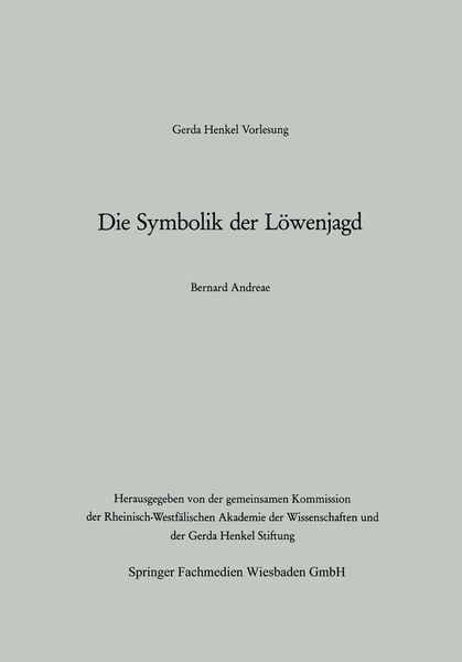 Produktbild: Die Symbolik der L&ouml;wenjagd