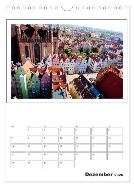 Produktbild: Danzig - Gdansk (Wandkalender 2026 DIN A4 hoch), CALVENDO Monatskalender