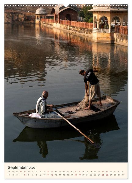 Produktbild: Stra&szlig;enleben in Rajasthan (hochwertiger Premium Wandkalender 2027 DIN A2 hoch), Kunstdruck in Hochglanz