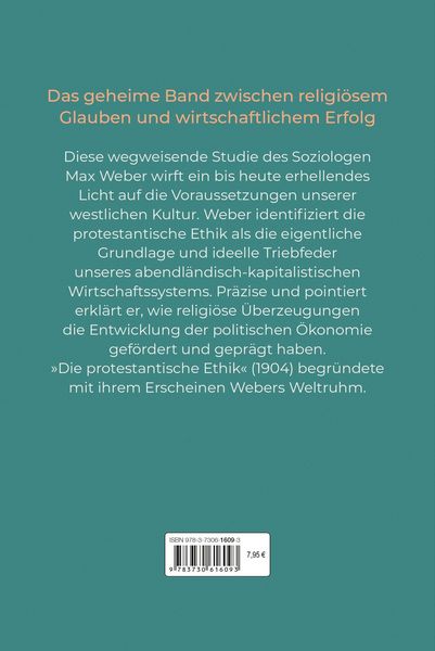 Produktbild: Die protestantische Ethik und der Geist des Kapitalismus