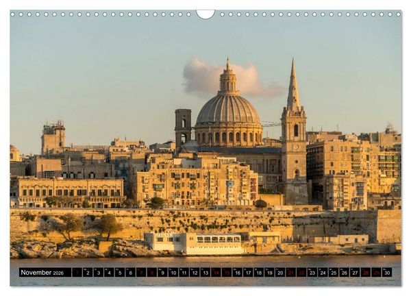 Produktbild: Valletta - Malta (Wandkalender 2026 DIN A3 quer), CALVENDO Monatskalender