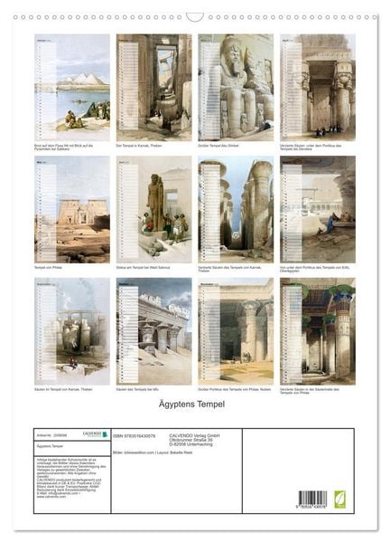 Produktbild: &Auml;gyptens Tempel (Wandkalender 2026 DIN A2 hoch), CALVENDO Monatskalender