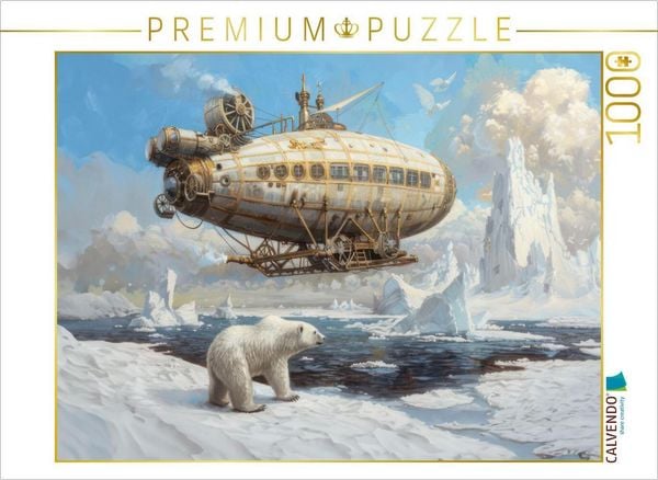 CALVENDO Puzzle Steampunk-Luftschiffe | 1000 Teile Lege-Größe 64x48cm Foto-Puzzle für glückliche Stunden