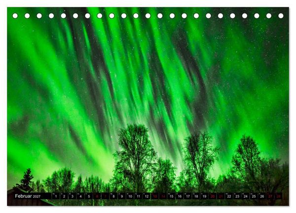 Produktbild: Aurora in Alaska (Tischkalender 2027 DIN A5 quer), CALVENDO Monatskalender
