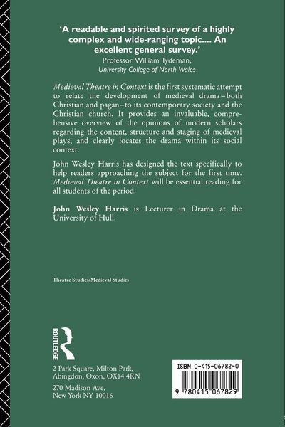 Produktbild: Medieval Theatre in Context