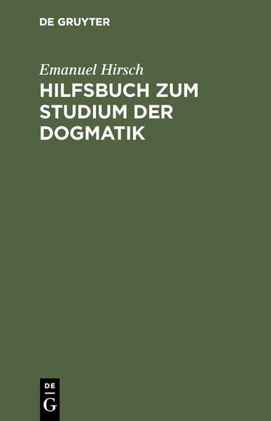 Produktbild: Hilfsbuch zum Studium der Dogmatik