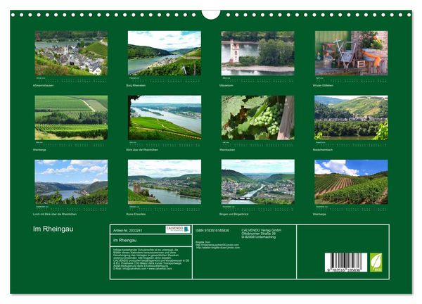 Produktbild: Im Rheingau (Wandkalender 2026 DIN A3 quer), CALVENDO Monatskalender