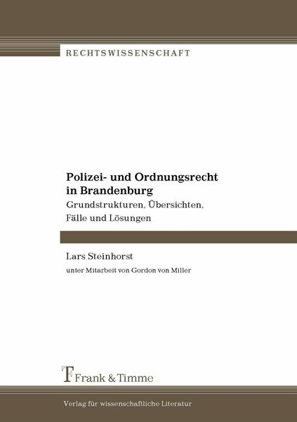 Produktbild: Polizei- und Ordnungsrecht in Brandenburg