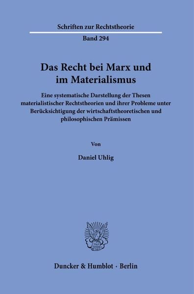 Produktbild: Das Recht bei Marx und im Materialismus.