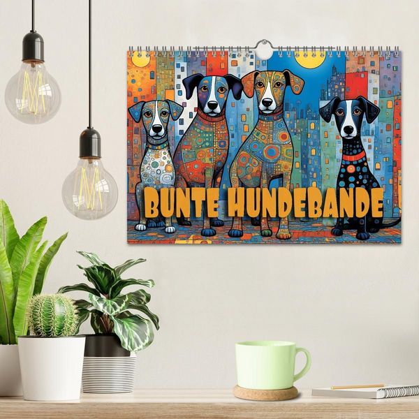 Produktbild: Bunte Hundebande (Wandkalender 2027 DIN A4 quer), CALVENDO Monatskalender