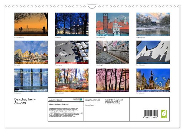 Produktbild: Da schau her &ndash; Auxburg (Wandkalender 2026 DIN A3 quer), CALVENDO Monatskalender