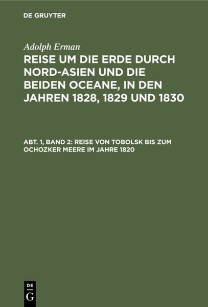 Produktbild: Reise von Tobolsk bis zum Ochozker Meere im Jahre 1820