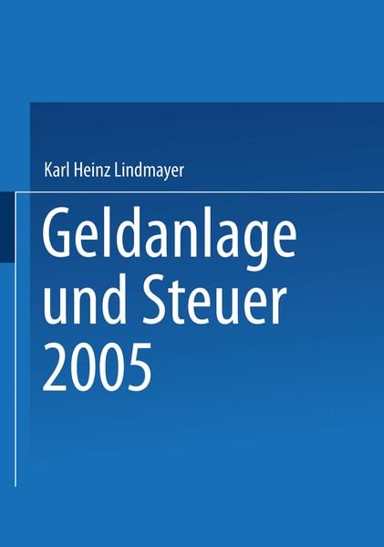 Produktbild: Geldanlage und Steuer 2005