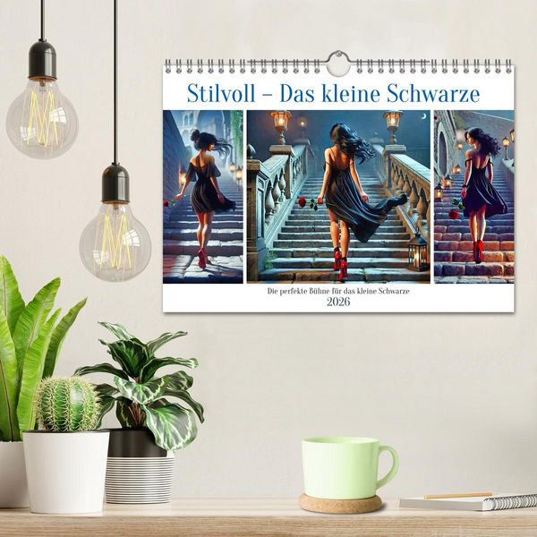 Produktbild: Stilvoll - Das kleine Schwarze (Wandkalender 2026 DIN A4 quer), CALVENDO Monatskalender