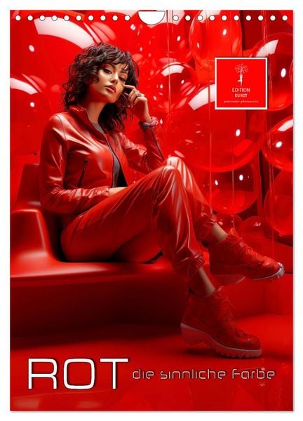 Produktbild: Rot, die sinnliche Farbe (Wandkalender 2026 DIN A4 hoch), CALVENDO Monatskalender