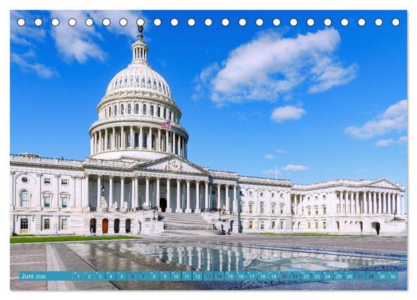 Produktbild: Washington, D.C., Hauptstadtzauber der USA (Tischkalender 2026 DIN A5 quer), CALVENDO Monatskalender