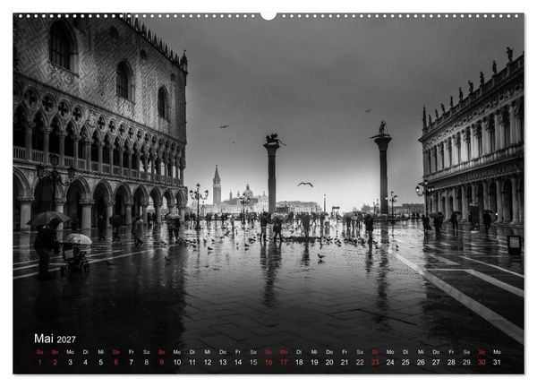 Produktbild: Venedig - Licht und Schatten (hochwertiger Premium Wandkalender 2027 DIN A2 quer), Kunstdruck in Hochglanz
