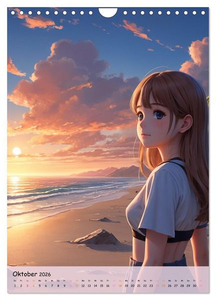 Produktbild: Tr&auml;ume eines jungen Herzens &ndash; Eine Manga-Reise zur Selbstfindung (Wandkalender 2026 DIN A4 hoch), CALVENDO Monatskalender