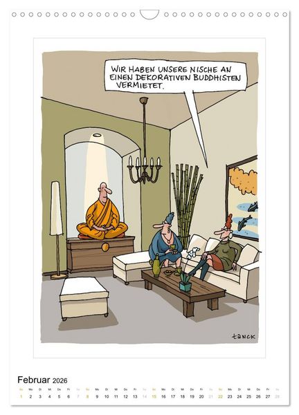 Produktbild: Betongold lacht - Cartoons (Wandkalender 2026 DIN A3 hoch), CALVENDO Monatskalender