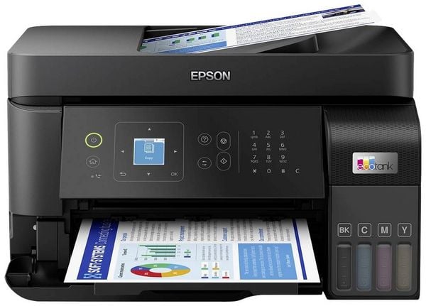 Epson EcoTank ET-4810 Multifunktionsdrucker Tintenstrahl Farbe A4 Drucker, Scanner, Kopierer, Fax WLAN, Tintentank-Syste