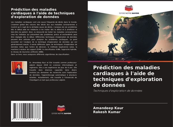 Produktbild: Pr&eacute;diction des maladies cardiaques &agrave; l'aide de techniques d'exploration de donn&eacute;es