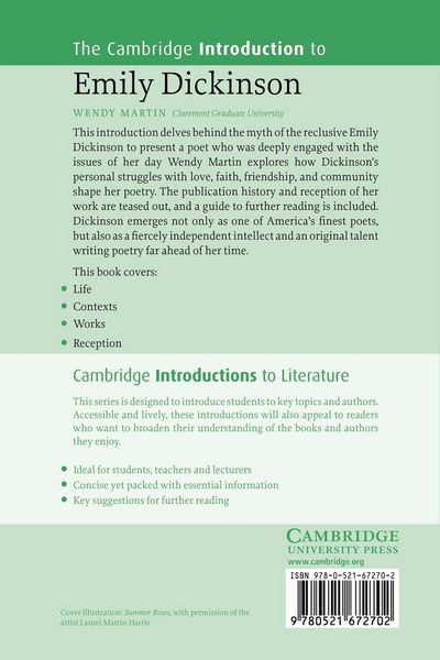 Produktbild: The Cambridge Introduction to Emily Dickinson