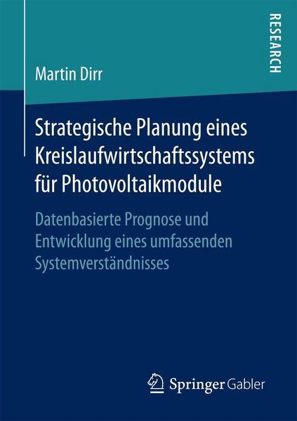 Produktbild: Strategische Planung eines Kreislaufwirtschaftssystems f&uuml;r Photovoltaikmodule