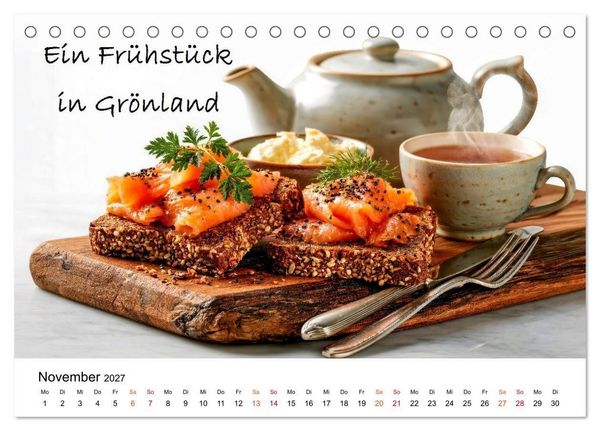 Produktbild: Fr&uuml;hst&uuml;cksreise durch Europa (Tischkalender 2027 DIN A5 quer), CALVENDO Monatskalender