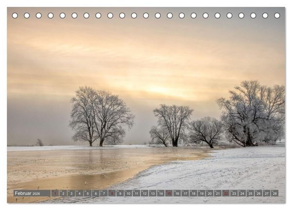 Produktbild: Naturlandschaft Elbe - Im Wechsel der Jahreszeiten (Tischkalender 2026 DIN A5 quer), CALVENDO Monatskalender