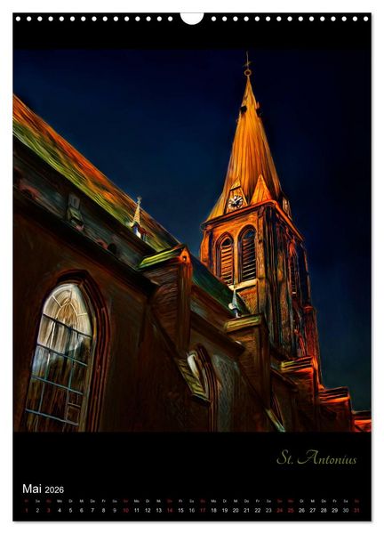 Produktbild: Herten - Digital gemalt (Wandkalender 2026 DIN A3 hoch), CALVENDO Monatskalender