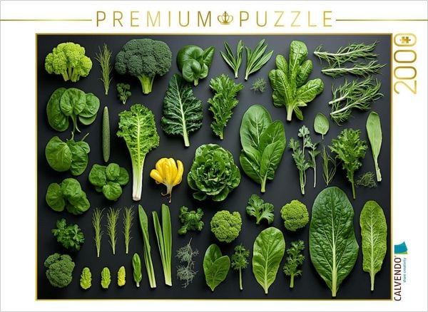 Produktbild: CALVENDO Puzzle Salatbl&auml;tter zur gesunden Ern&auml;hrung | 2000 Teile Lege-Gr&ouml;&szlig;e 90x67cm Foto-Puzzle f&uuml;r gl&uuml;ckliche Stunden