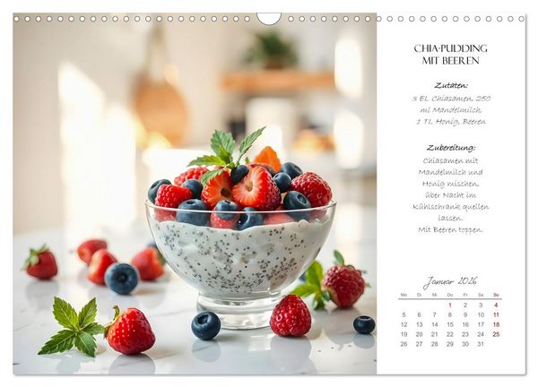 Produktbild: Superfood Power - Gesunde und leckere Superfood-Snacks (Wandkalender 2026 DIN A3 quer), CALVENDO Monatskalender