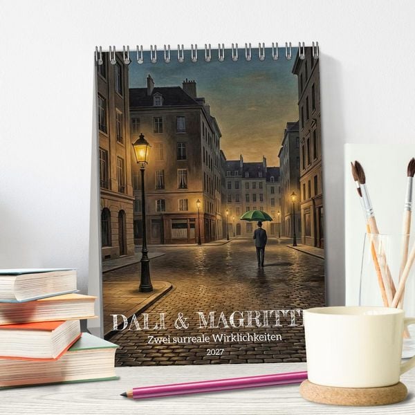 Produktbild: Dali und Magritte: zwei surreale Wirklichkeiten (Tischkalender 2027 DIN A5 hoch), CALVENDO Monatskalender