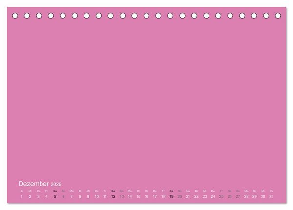Produktbild: Bastelkalender - Pink (Tischkalender 2026 DIN A5 quer), CALVENDO Monatskalender